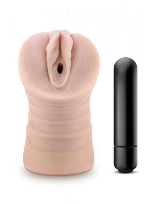 Телесный мастурбатор-вагина Ayumi с вибрацией - Blush Novelties - в Одинцово купить с доставкой