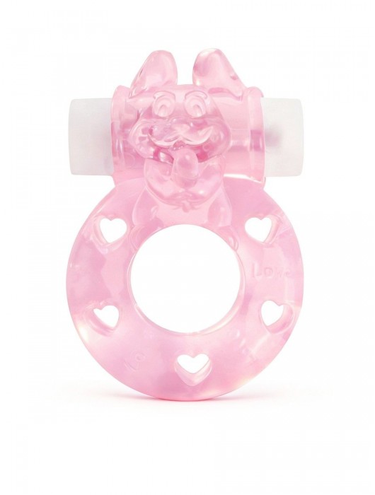 Розовое эрекционное виброкольцо в форме зайчика - 1137 - в Одинцово купить с доставкой