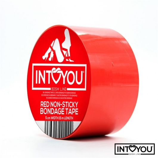 Красный скотч для фиксации Non-Sticky Bondage Tape - 15 м. - Intoyou - купить с доставкой в Одинцово