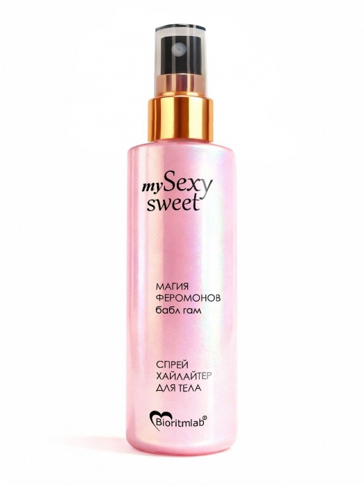 Спрей хайлайтер для тела Sexy Sweet с ароматом бабл-гам, шиммером и феромонами - 200 мл. -  - Магазин феромонов в Одинцово