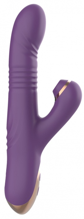 Фиолетовый вибратор-кролик с возвратно-поступательной стимуляцией - Secwell