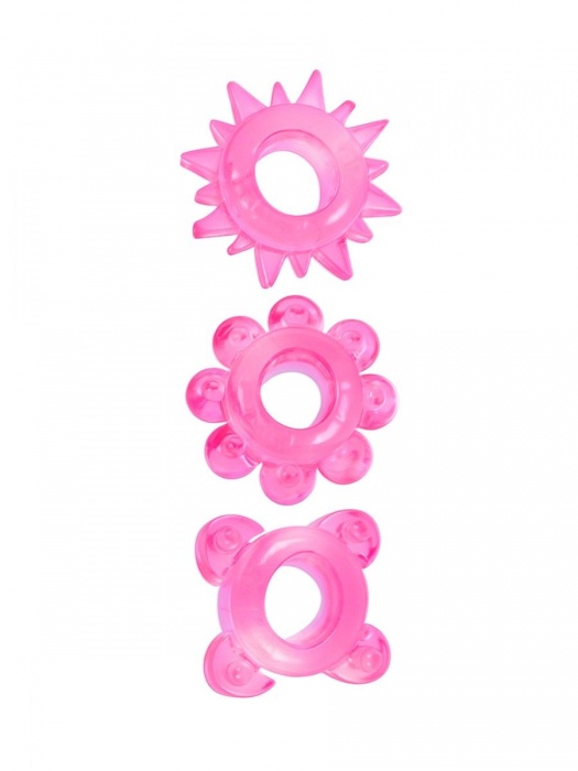 Комплект из 3 розовых эрекционных колец - Erowoman-Eroman - в Одинцово купить с доставкой