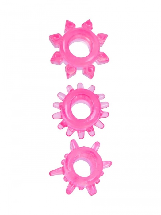 Комплект из трех розовых эрекционных колец - Erowoman-Eroman - в Одинцово купить с доставкой