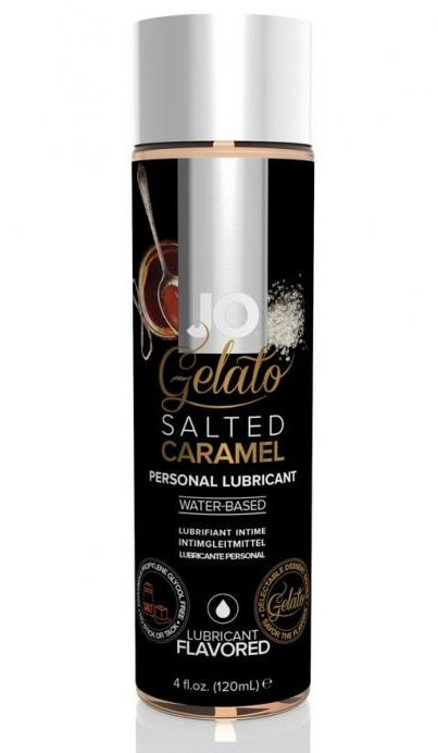 Лубрикант с ароматом солёной карамели JO GELATO SALTED CARAMEL - 120 мл. - System JO - купить с доставкой в Одинцово