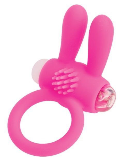 Розовое эрекционное виброкольцо A-toys с ушками - A-toys - в Одинцово купить с доставкой