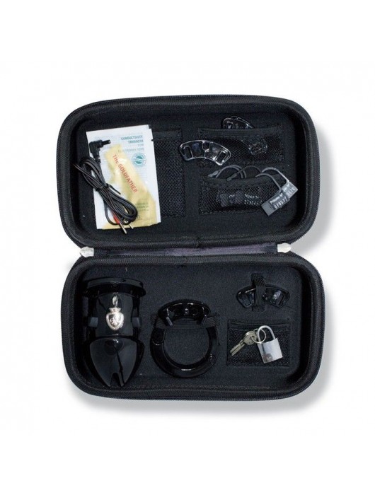 Пояс верности с электростимуляцией Mystim Pubic Enemy No1 Black Edition - MyStim - купить с доставкой в Одинцово