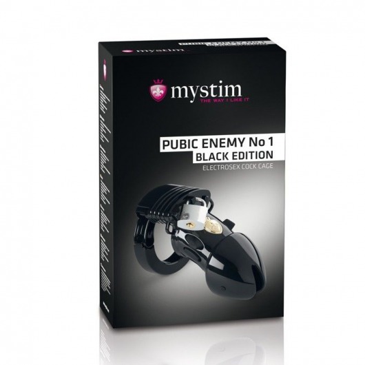 Пояс верности с электростимуляцией Mystim Pubic Enemy No1 Black Edition - MyStim - купить с доставкой в Одинцово