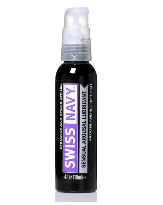 Возбуждающий гель-лубрикант на водной основе Sensual Arousal Lubricant  - 118 мл. - Swiss navy - купить с доставкой в Одинцово