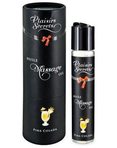 Массажное масло с ароматом пина колады Huile de Massage Gourmande Pina Colada - 59 мл. - Plaisir Secret - купить с доставкой в Одинцово