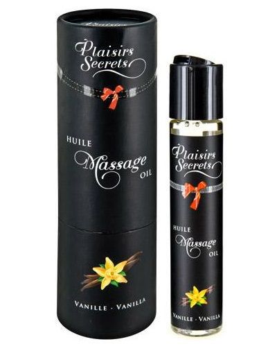 Массажное масло с ароматом ванили Huile de Massage Gourmande Vanille - 59 мл. - Plaisir Secret - купить с доставкой в Одинцово