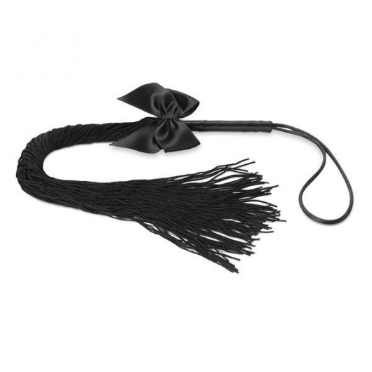 Чёрная плётка Lilly Whip Bijoux - Bijoux Indiscrets - купить с доставкой в Одинцово