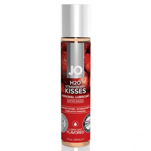 Смазка с ароматом клубники JO Flavored Strawberry Kiss - 30 мл. - System JO - купить с доставкой в Одинцово