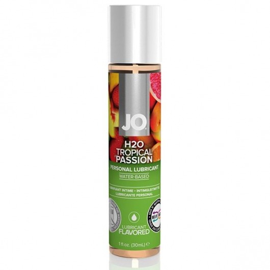 Смазка с ароматом тропических фруктов JO Flavored Tropical Passion - 30 мл. - System JO - купить с доставкой в Одинцово