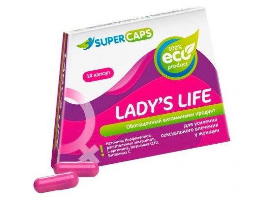 Возбуждающие капсулы Ladys Life - 14 капсул (0,35 гр.) - SuperCaps - купить с доставкой в Одинцово