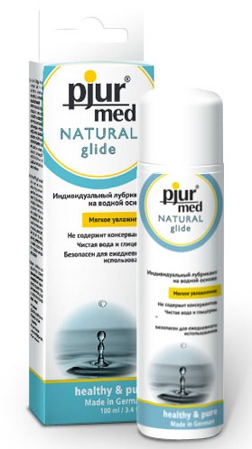 Нейтральный лубрикант на водной основе pjur MED Natural glide - 100 мл. - Pjur - купить с доставкой в Одинцово