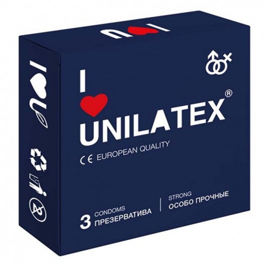 Ультрапрочные презервативы Unilatex Extra Strong - 3 шт. - Unilatex - купить с доставкой в Одинцово