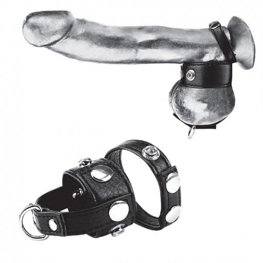 Утяжка для мошонки и пениса Cock Ring With 1  Ball Stretcher And Optional Weight Ring - BlueLine - купить с доставкой в Одинцово