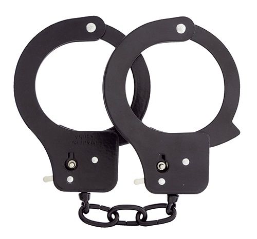 Чёрные наручники из листового металла BONDX METAL CUFFS BLACK - Dream Toys - купить с доставкой в Одинцово