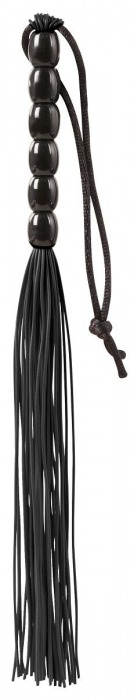Чёрная мини-плеть из резины Rubber Mini Whip - 22 см. - Blush Novelties - купить с доставкой в Одинцово