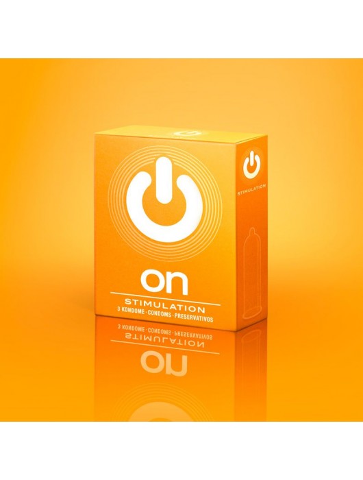 Презервативы ON) Stimulation с точками - 3 шт. - ON) - купить с доставкой в Одинцово