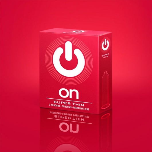 Супертонкие презервативы ON) Super Thin - 3 шт. - ON) - купить с доставкой в Одинцово
