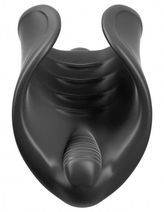 Чёрный мастурбатор Vibrating Silicone Stimulator с вибрацией - Pipedream - в Одинцово купить с доставкой