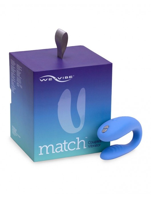 Голубой вибромассажер для пар We-Vibe Match - We-vibe