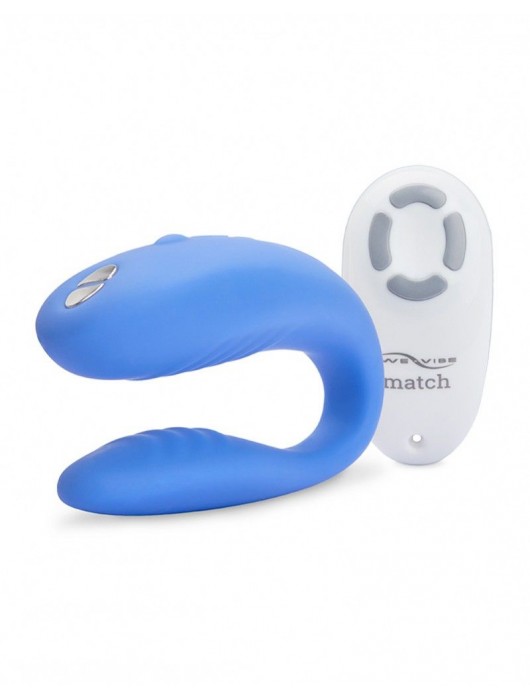 Голубой вибромассажер для пар We-Vibe Match - We-vibe