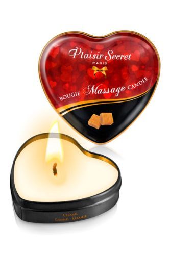 Массажная свеча с ароматом карамели Bougie Massage Candle - 35 мл. - Plaisir Secret - купить с доставкой в Одинцово