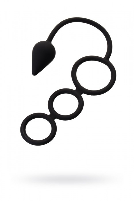 Тройное эрекционное кольцо с анальным хвостом Drop S-size - Erotist Adult Toys - в Одинцово купить с доставкой
