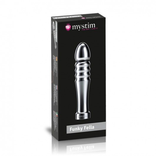 Ребристый фаллоимитатор для электростимуляции Funky Fella Rill Dildo - 13 см. - MyStim - купить с доставкой в Одинцово