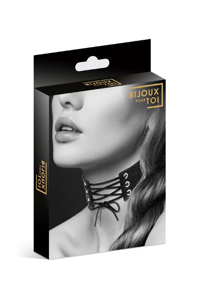 Оригинальный ошейник-чокер со шнуровкой - Bijoux Pour Toi - купить с доставкой в Одинцово