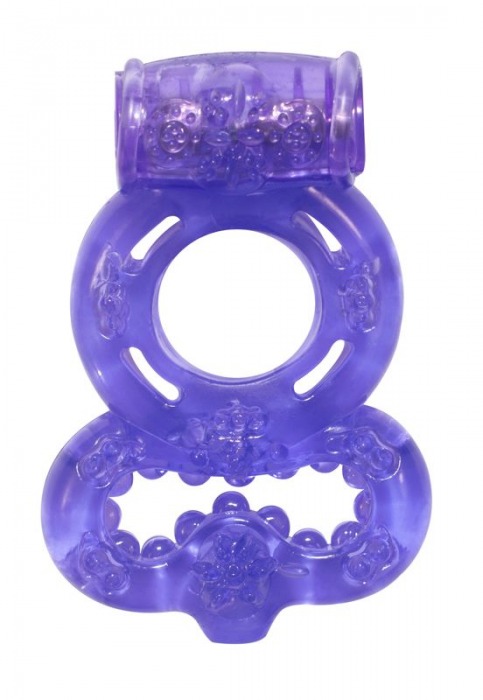 Фиолетовое эрекционное кольцо Rings Treadle с подхватом - Lola Games - в Одинцово купить с доставкой