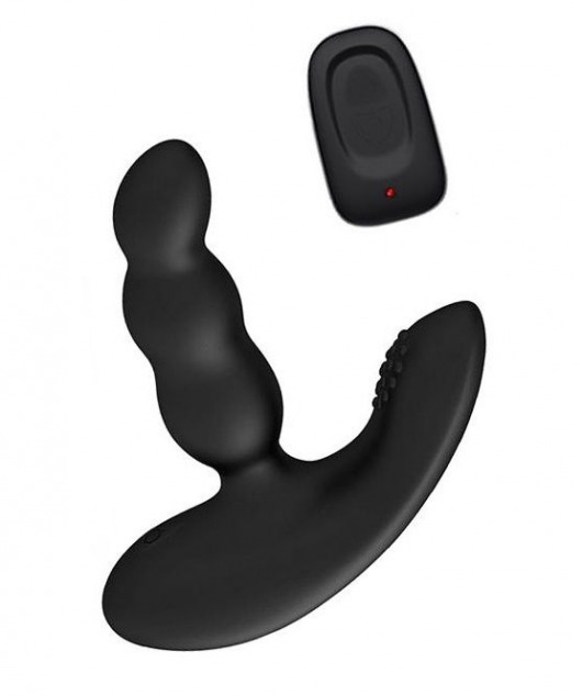 Черный силиконовый стимулятор простаты Levett Nitoc с пультом ДУ - Levett - в Одинцово купить с доставкой
