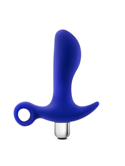 Синий стимулятор простаты с ручкой-кольцом Performance Prostimulator 02 - Blush Novelties - в Одинцово купить с доставкой