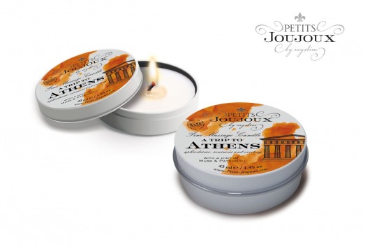 Массажная свеча Petits Joujoux Athens с ароматом муската и пачули - 33 гр. - MyStim - купить с доставкой в Одинцово