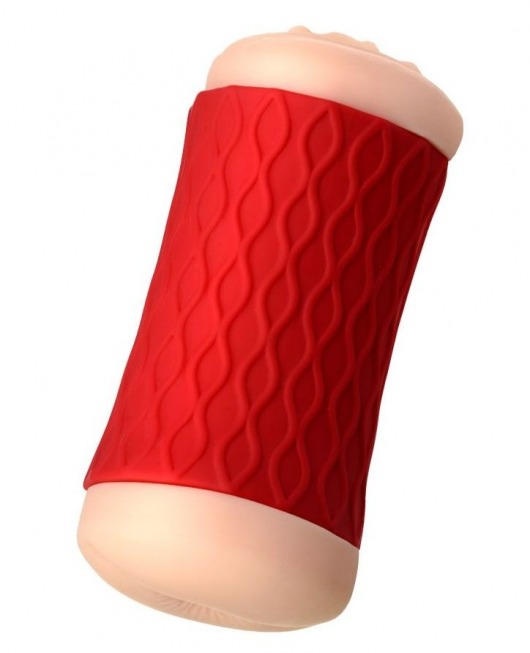 Двухсторонний мастурбатор JOS  NADIN в красном цилиндре - JOS - в Одинцово купить с доставкой