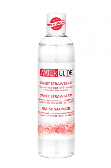 Лубрикант на водной основе с ароматом клубники SWEET STRAWBERRY - 300 мл. - Waterglide - купить с доставкой в Одинцово
