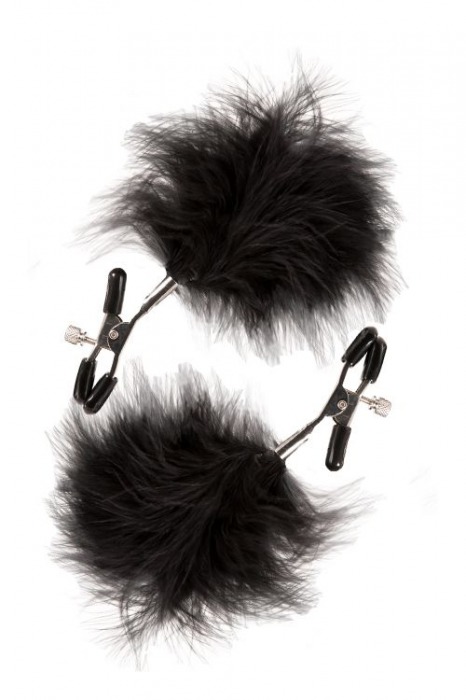 Зажимы для сосков с пухом FEATHERED NIPPLE CLAMPS - Blush Novelties - купить с доставкой в Одинцово