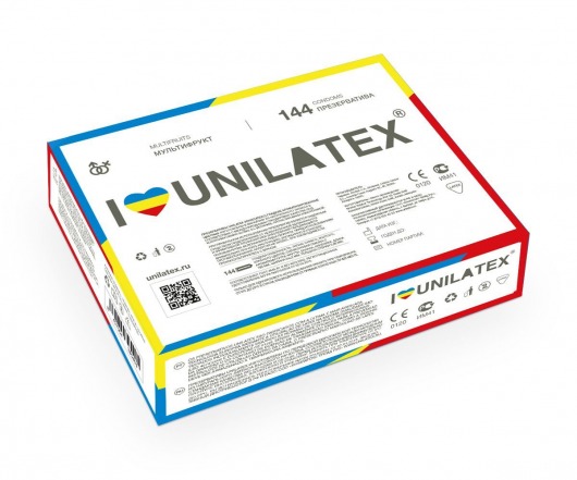 Разноцветные ароматизированные презервативы Unilatex Multifruits - 144 шт. - Unilatex - купить с доставкой в Одинцово