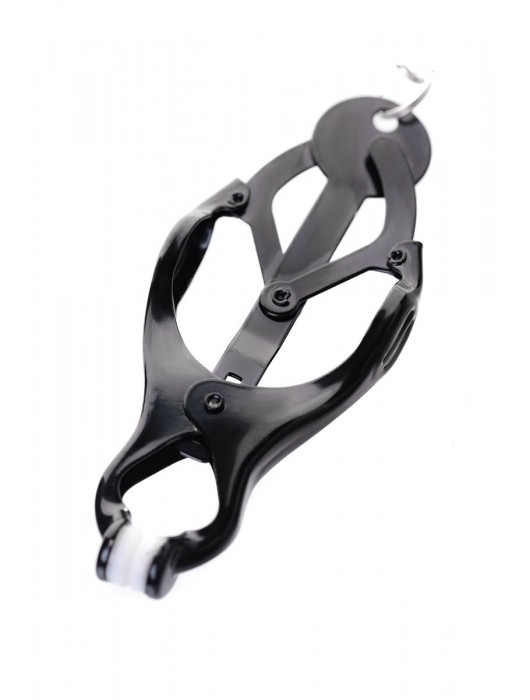 Черно-серебристые зажимы для сосков с кольцом для пениса TOYFA Metal - ToyFa - купить с доставкой в Одинцово