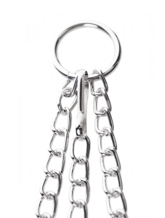 Черно-серебристые зажимы для сосков с кольцом для пениса TOYFA Metal - ToyFa - купить с доставкой в Одинцово