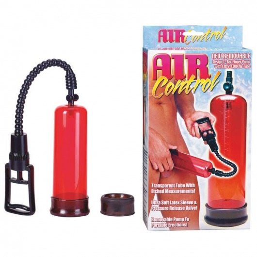Вакуумная помпа с двумя сменными насадками NEW STAY HARD PUMP CLEAR RED - Seven Creations - в Одинцово купить с доставкой