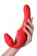 Красный безремневой страпон с вибрацией - ToyFa - купить с доставкой в Одинцово