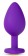 Фиолетовая анальная пробка Bling Plug Large с золотистым стразом - 9,5 см. - Blush Novelties - купить с доставкой в Одинцово
