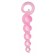 Розовая анальная цепочка из 5 шариков различного диаметра - 25,5 см. - Dream Toys