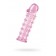 Гелевая розовая насадка на фаллос с шипами - 12 см. - Toyfa Basic - в Одинцово купить с доставкой